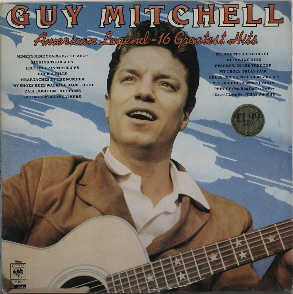 Guy Mitchell American Legend - 16 Greatest Hits UK vinyl LP album (LP record) CBS31459