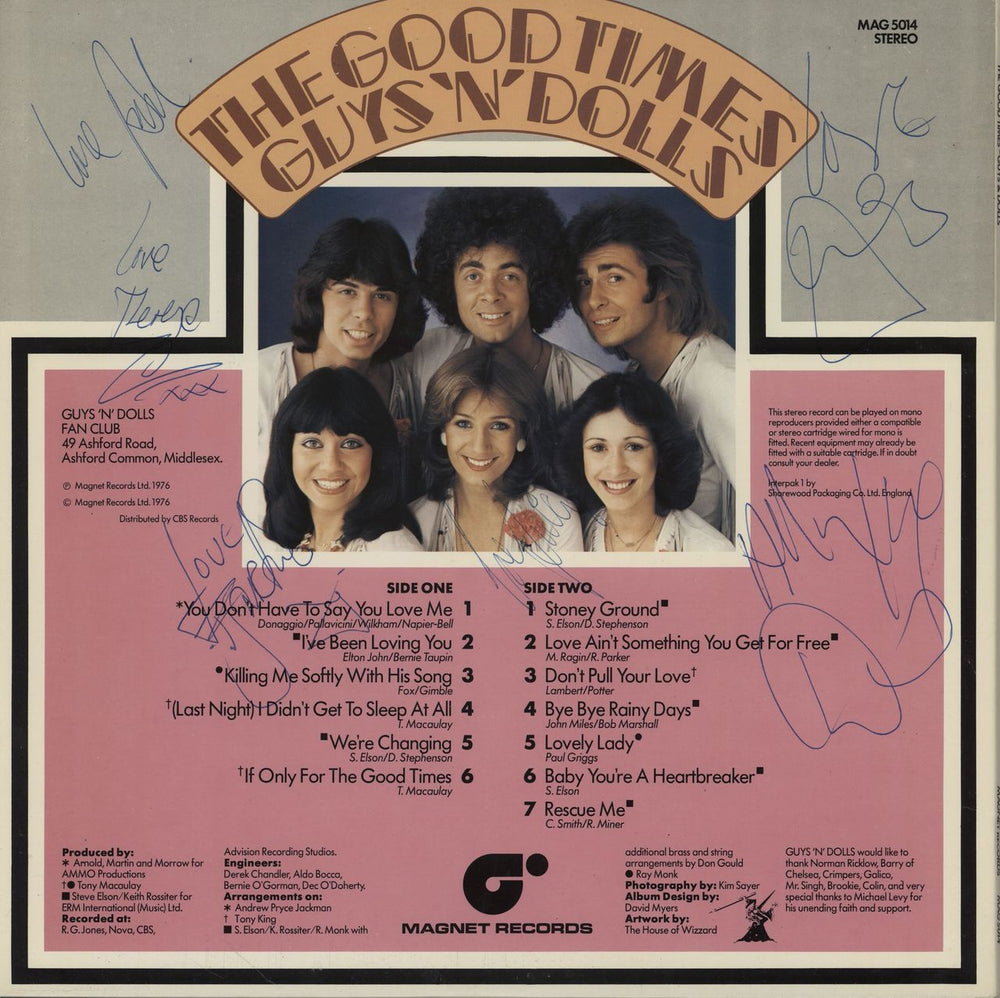 Guys 'n' Dolls The Good Times - Autographed UK vinyl LP album (LP record)