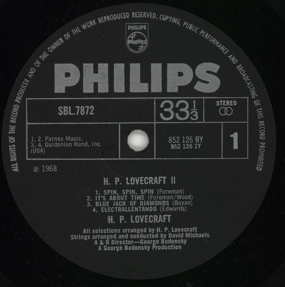 H.P. Lovecraft H.P. Lovecraft II - VG UK vinyl LP album (LP record) HPLLPHP729206