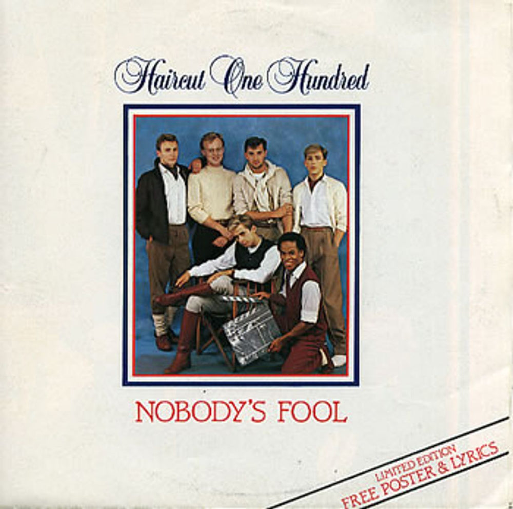 Haircut 100 Nobody's Fool - Poster P/S UK 7" vinyl single (7 inch record / 45) CLIP4