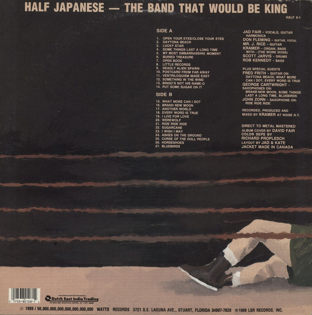 Half Japanese The Band That Would Be King US vinyl LP album (LP record) 017538010814