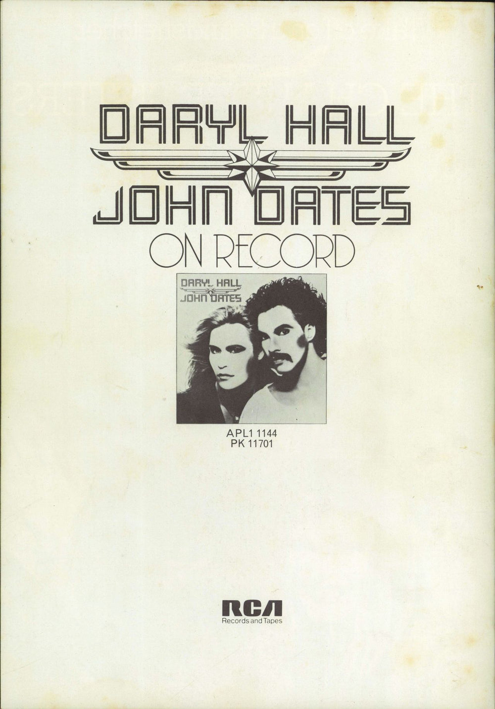 Hall & Oates 1975 Tour Programme + Ticket UK tour programme