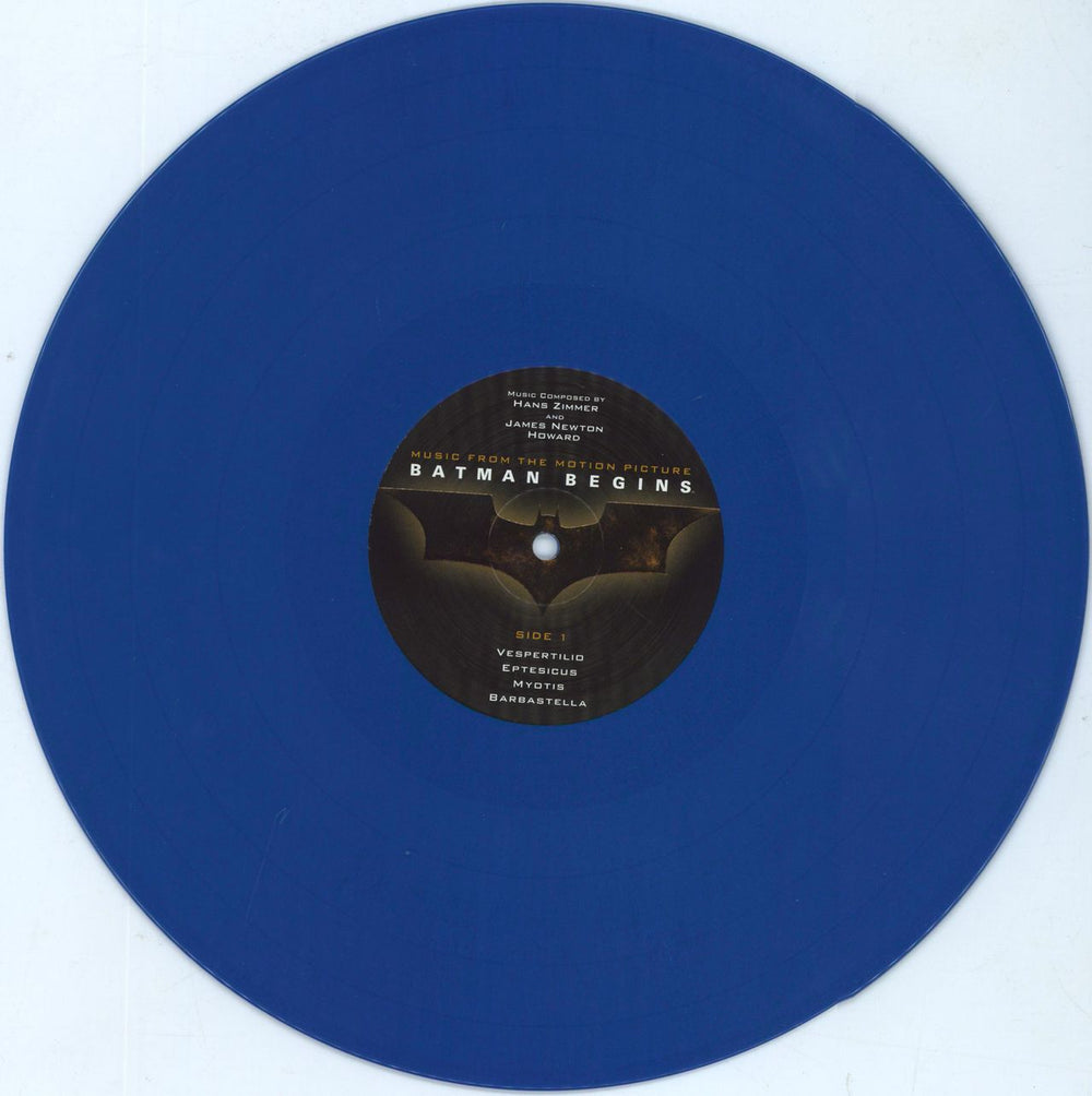 Hans Zimmer Batman Begins  - Bhutan Blue Flower Vinyl UK 2-LP vinyl record set (Double LP Album) HZA2LBA803527