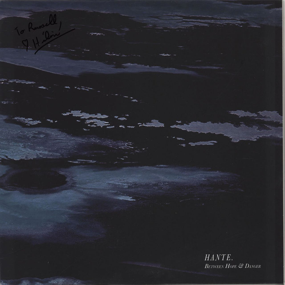 Hante. Between Hope & Danger - Blue and Black Splatter - Signed French vinyl LP album (LP record) SR004