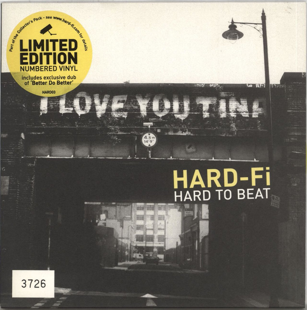 Hard-Fi Hard To Beat - Yellow Vinyl + Numbered Sleeve UK 7" vinyl single (7 inch record / 45) HARD03