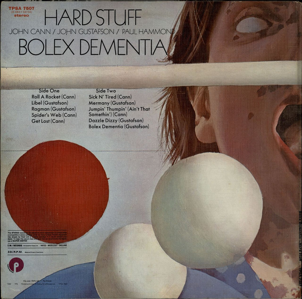 Hard Stuff Bolex Dementia - Gatefold - Gramophone Co Label UK vinyl LP album (LP record)