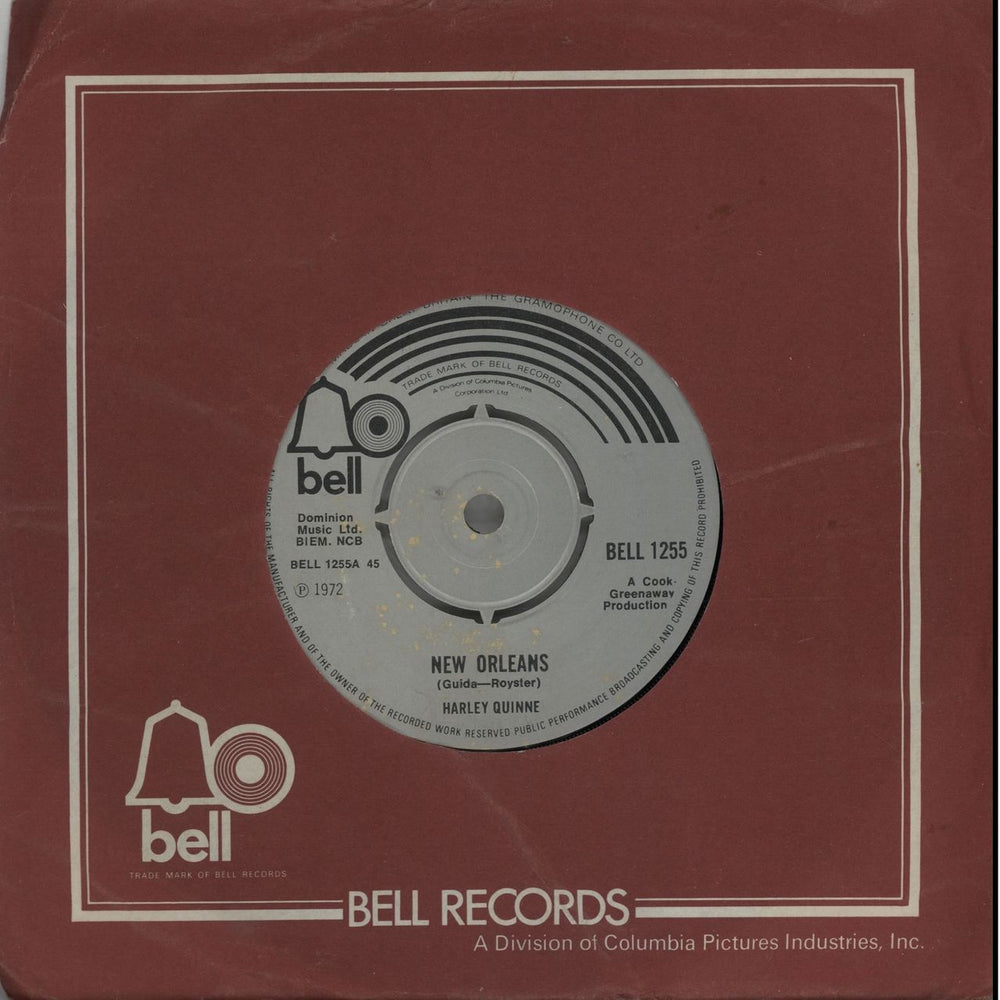 Harley Quinne New Orleans UK 7" vinyl single (7 inch record / 45) BELL1255