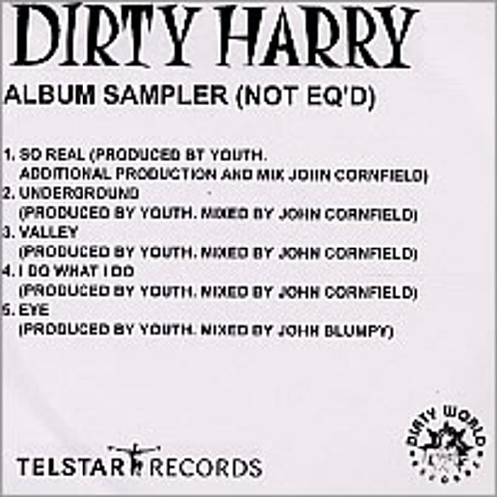 Harry Album Sampler UK Promo CD-R acetate CD-R ACETATE