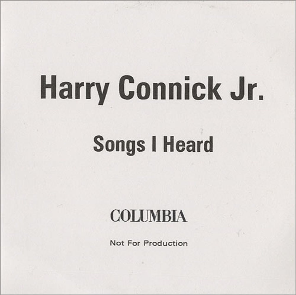 Harry Connick, Jr. Songs I Heard UK CD-R acetate CD-R ACETATE