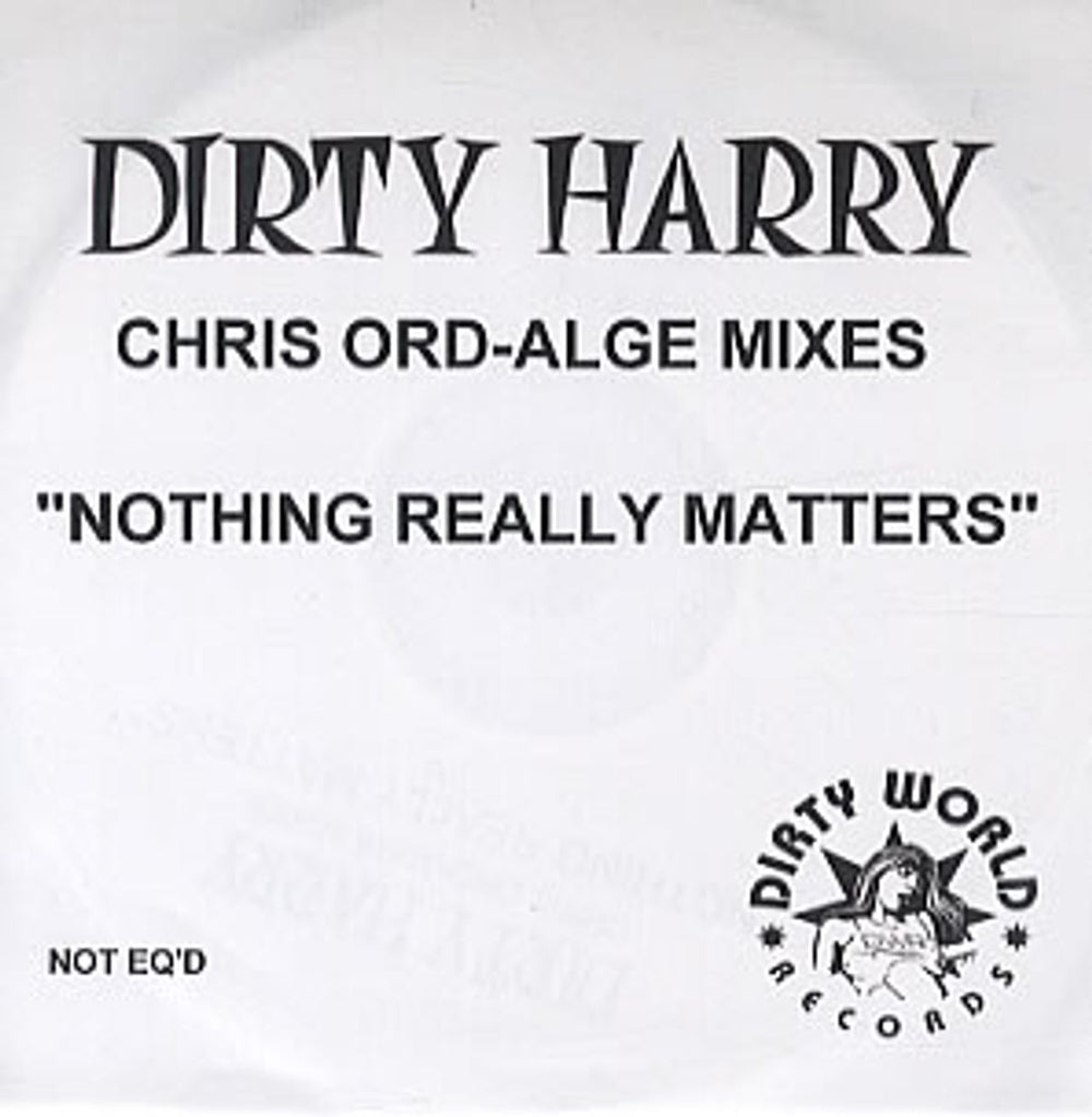 Harry Nothing Really Matters UK Promo CD-R acetate CD-R ACETATE