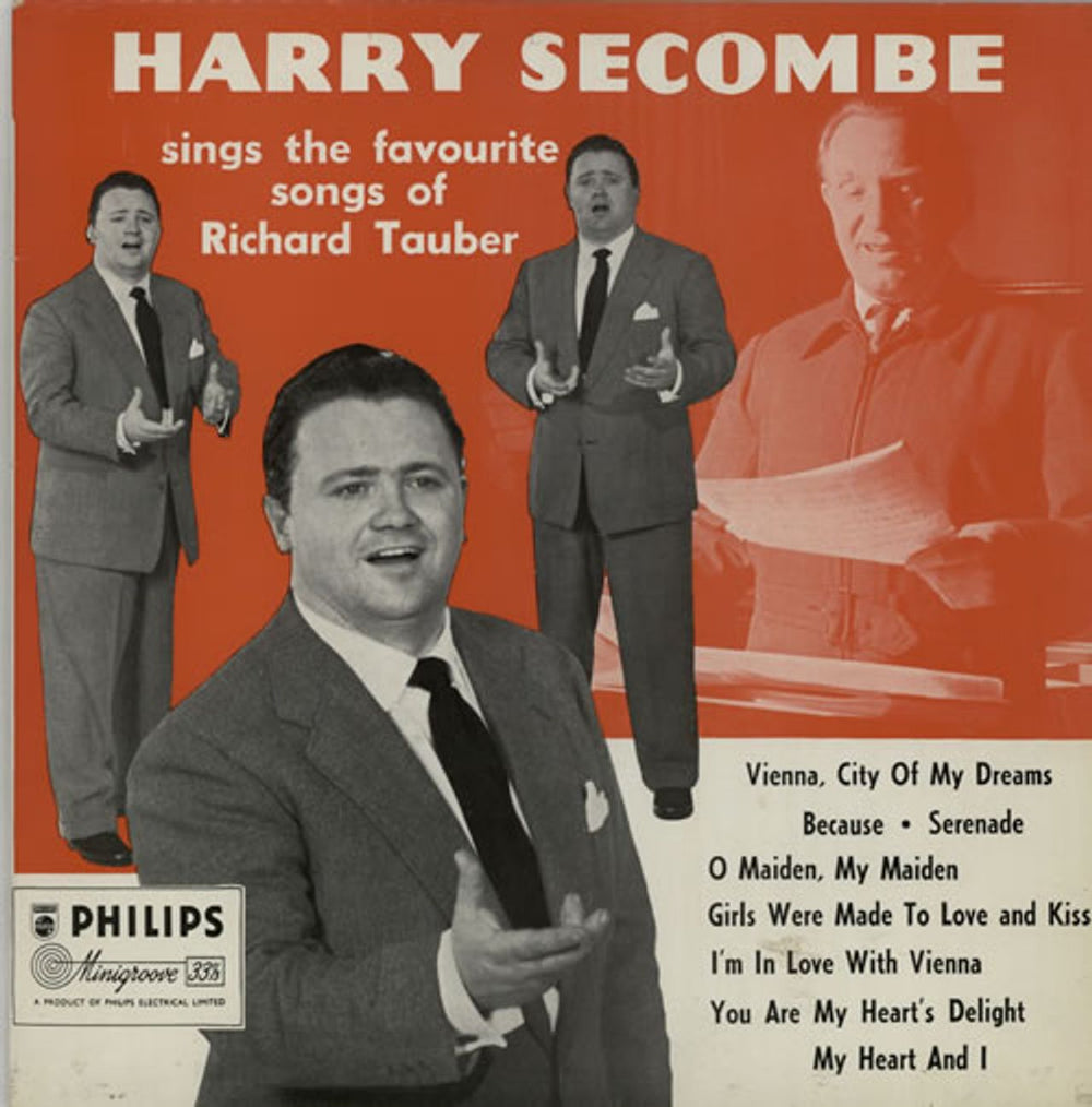 Harry Secombe Sings The Favourite Songs Of Richard Tauber UK 10" vinyl single (10 inch record) BBR8099