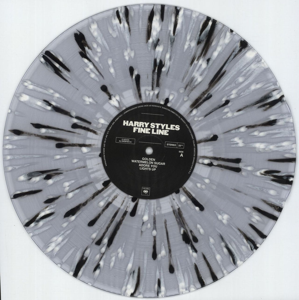 Harry Styles Fine Line - 180gm Black & White Splattered Vinyl UK 2-LP vinyl record set (Double LP Album) QHS2LFI824018