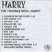 Harry The Trouble With... Harry UK Promo CD-R acetate CD-R ACETATE