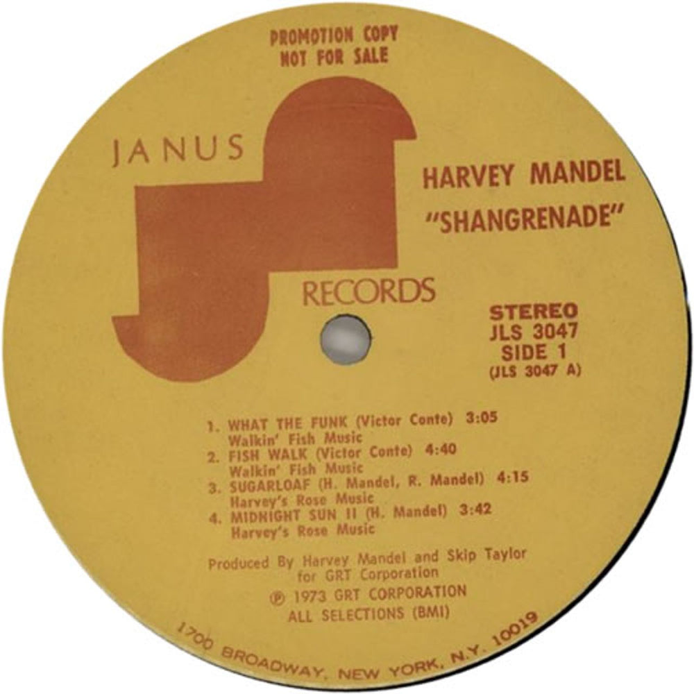 Harvey Mandel Shangrenade US Promo vinyl LP album (LP record) HJVLPSH592886