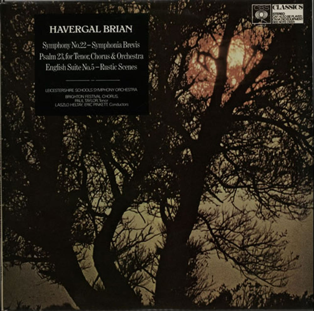 Havergal Brian Symphony No. 22 / Psalm 23 / English Suite No. 5 UK vinyl LP album (LP record) 61612