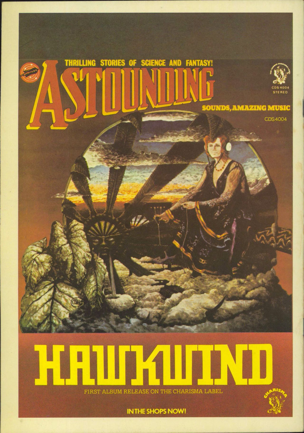 Hawkwind Astounding Sounds Amazing Music Tour + Badges UK tour programme HWKTRAS795037