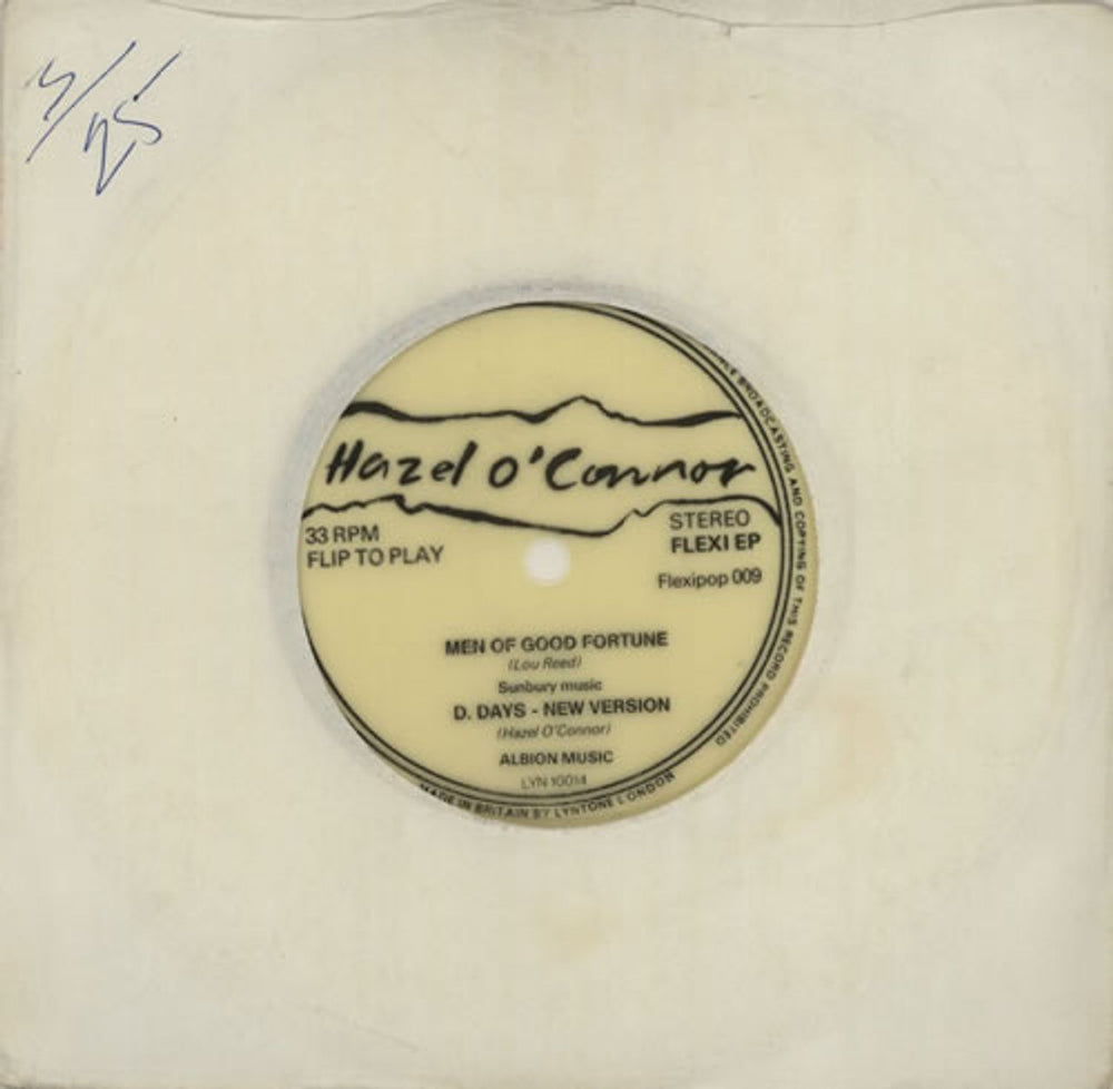 Hazel O'Connor Men Of Good Fortune - Flexi UK 7" vinyl single (7 inch record / 45) FLEXIPOP009