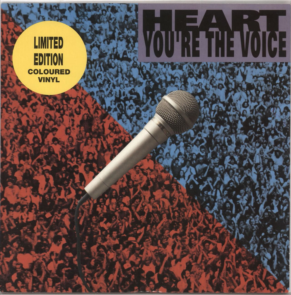 Heart You're The Voice - Red Vinyl UK 10" vinyl single (10 inch record) 10CL624