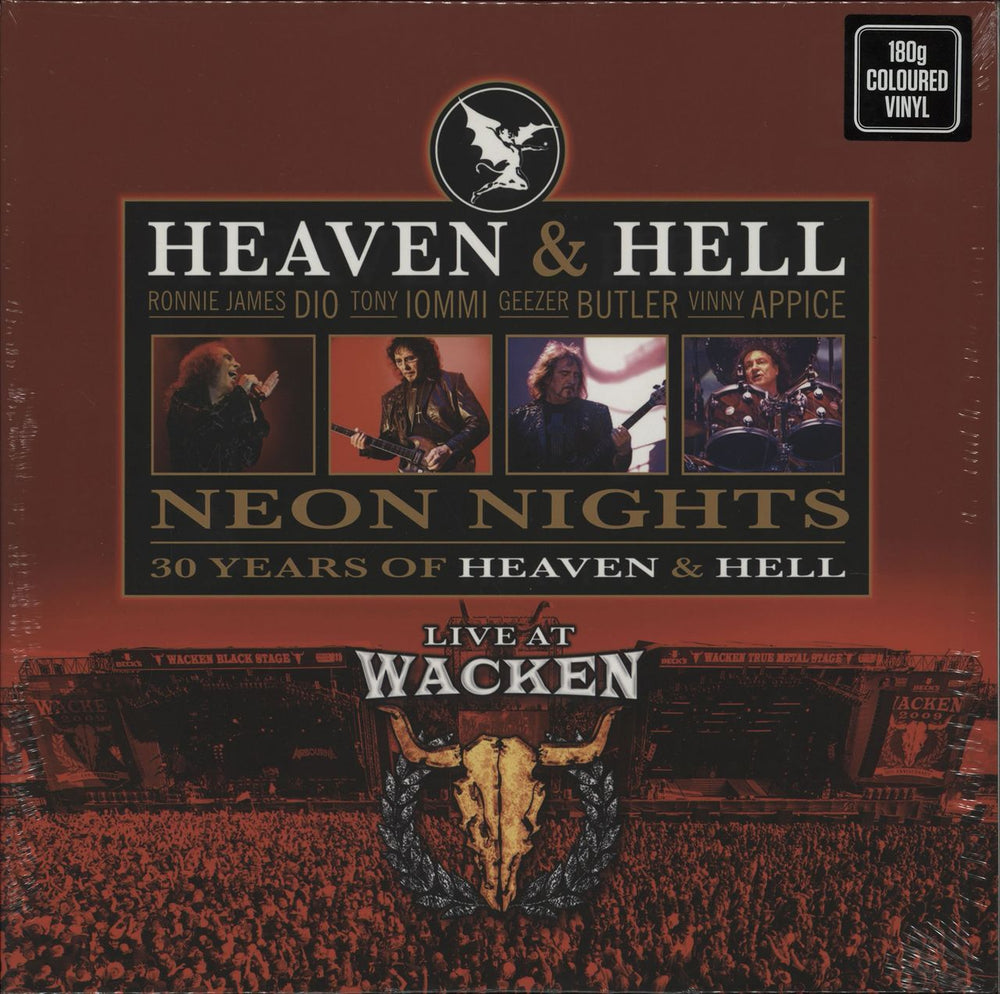 Heaven & Hell Neon Nights - Live At Wacken - 180 Gm Coloured - Sealed UK 2-LP vinyl record set (Double LP Album) CARLP163