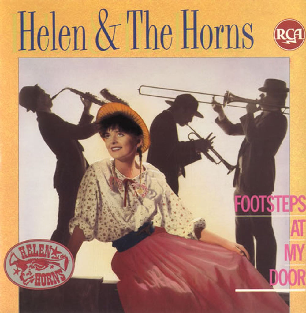 Helen & The Horns Footsteps At My Door UK 7" vinyl single (7 inch record / 45) HEL1