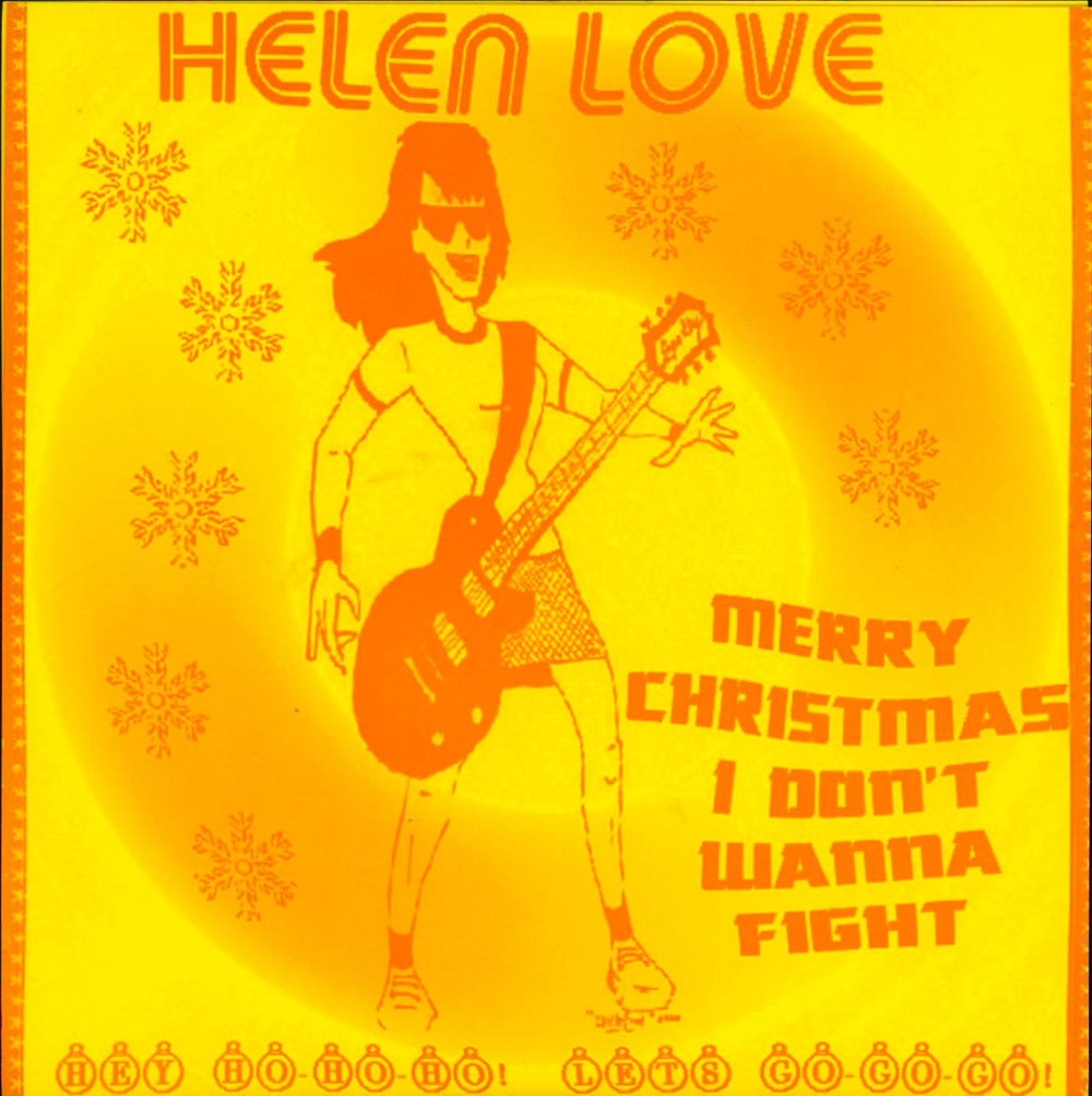 Helen Love Merry Christmas - I Don't Want To Fight UK 7" vinyl single (7 inch record / 45) DAMGOOD206