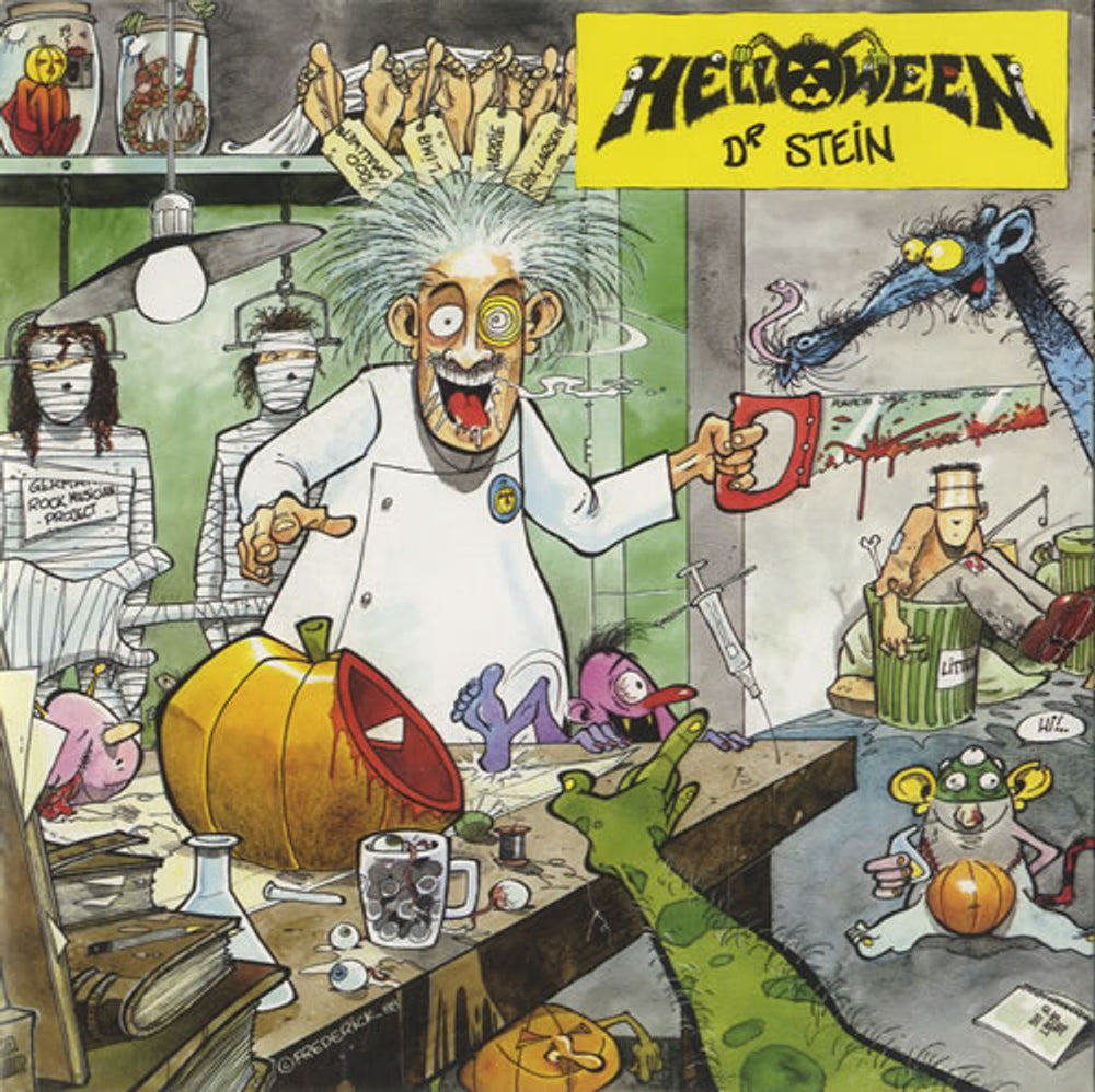 Helloween Dr Stein - Poster Sleeve UK 7" vinyl single (7 inch record / 45) 7HELLO1