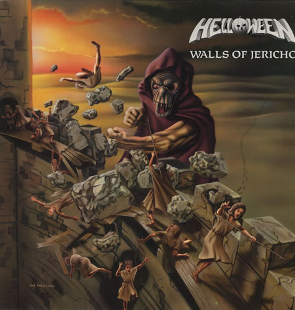 Helloween Walls Of Jericho German vinyl LP album (LP record) N0032