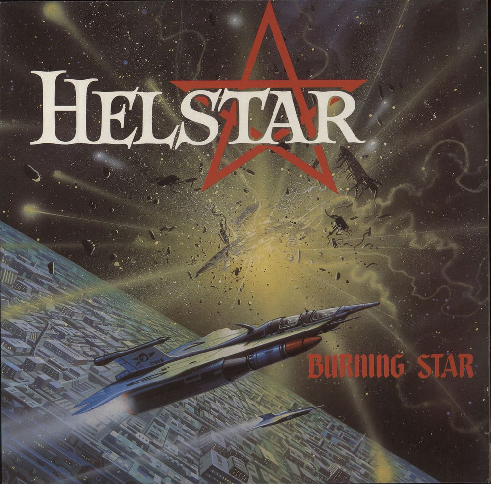 Helstar Burning Star UK vinyl LP album (LP record) MFN20