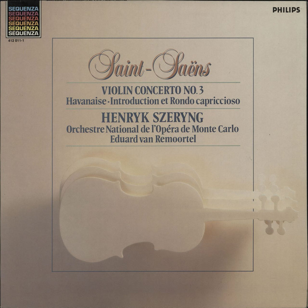 Henryk Szeryng Violin Concerto No. 3 Dutch vinyl LP album (LP record) 412011-1