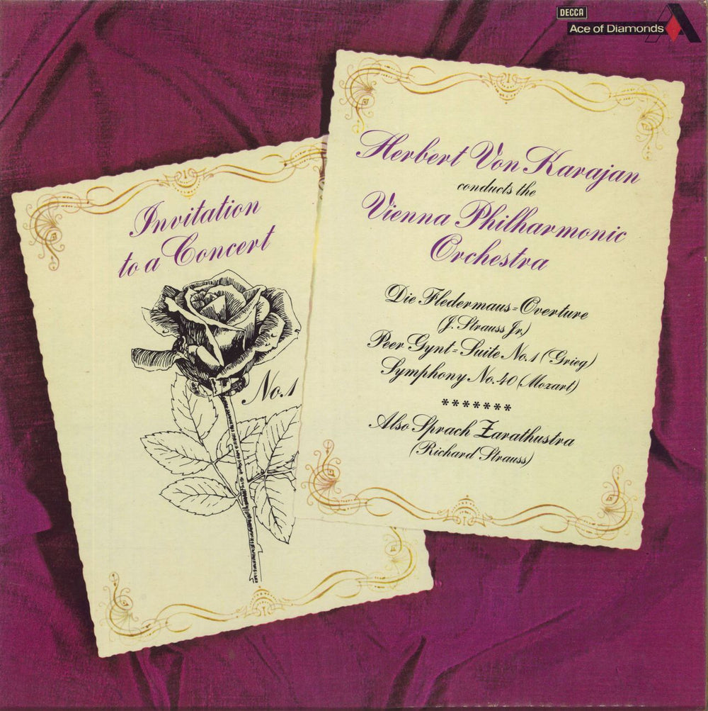 Herbert Von Karajan Invitation To A Concert UK 2-LP vinyl record set (Double LP Album) DDS501