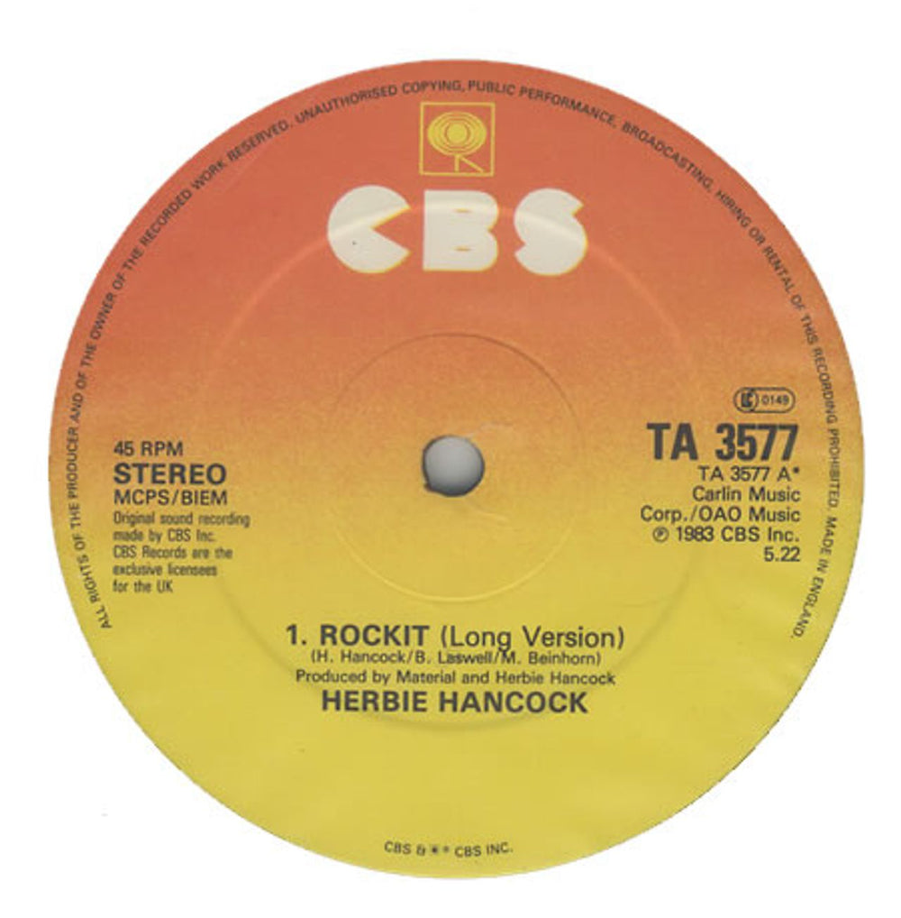 Herbie Hancock Rockit (Long Version) UK 12" vinyl single (12 inch record / Maxi-single) TA3577