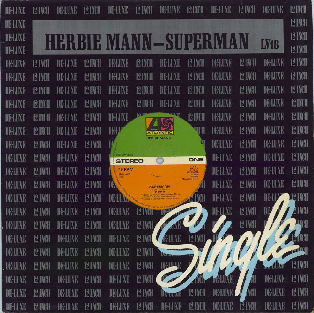 Herbie Mann Superman UK 12" vinyl single (12 inch record / Maxi-single) LV18