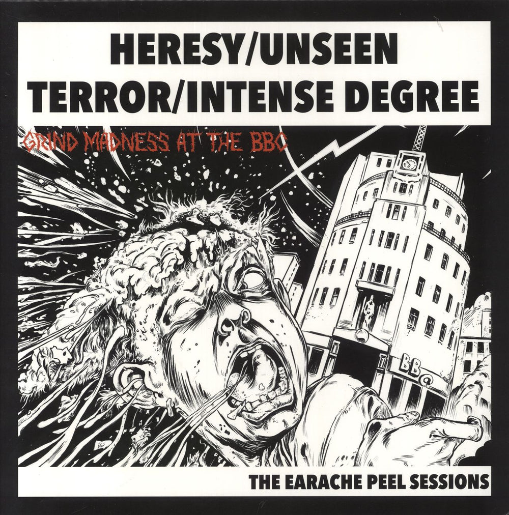 Heresy Grind Madness At The BBC - The Earache Peel Sessions - Green & White Vinyl German vinyl LP album (LP record) MOSH535LP