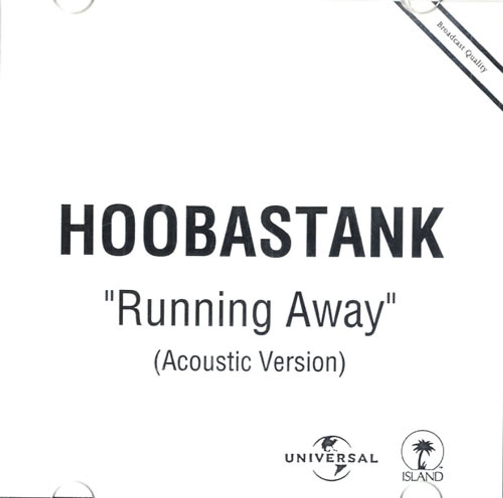 Hoobastank Running Away UK Promo CD-R acetate CD-R ACETATE