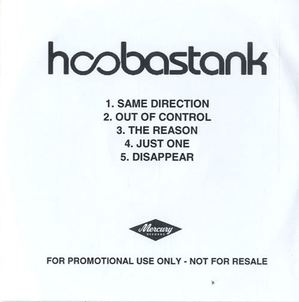 Hoobastank The Reason - 5-track Sampler UK Promo CD-R acetate CD-R