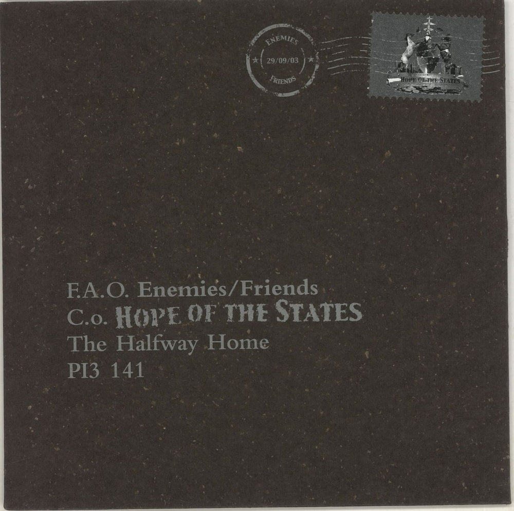 Hope Of The States Enemies/Friends - Autographed UK 7" vinyl single (7 inch record / 45) 6742577