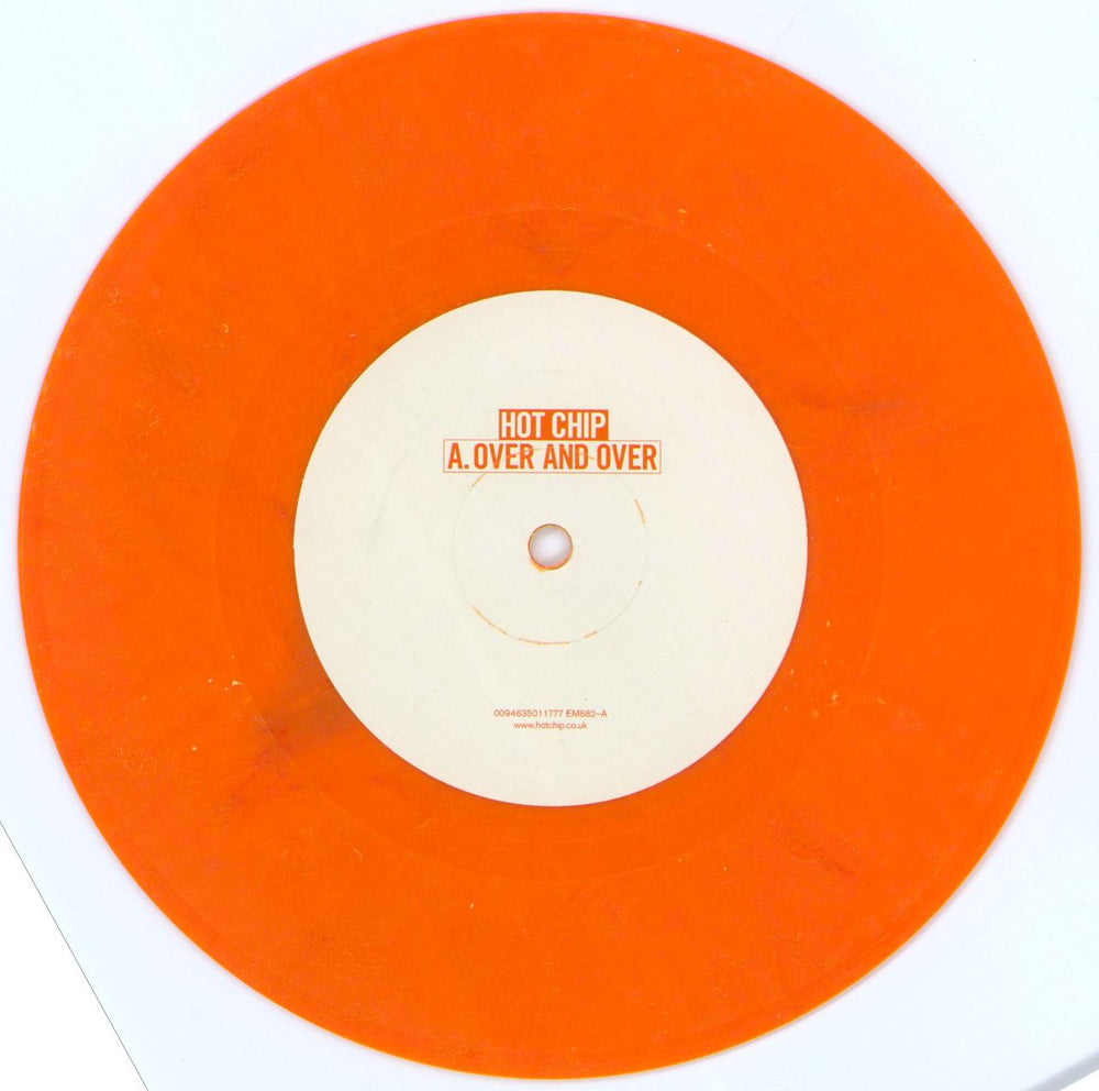 Hot Chip Over And Over - Orange Vinyl - EX UK 7" vinyl single (7 inch record / 45) HCI07OV769638