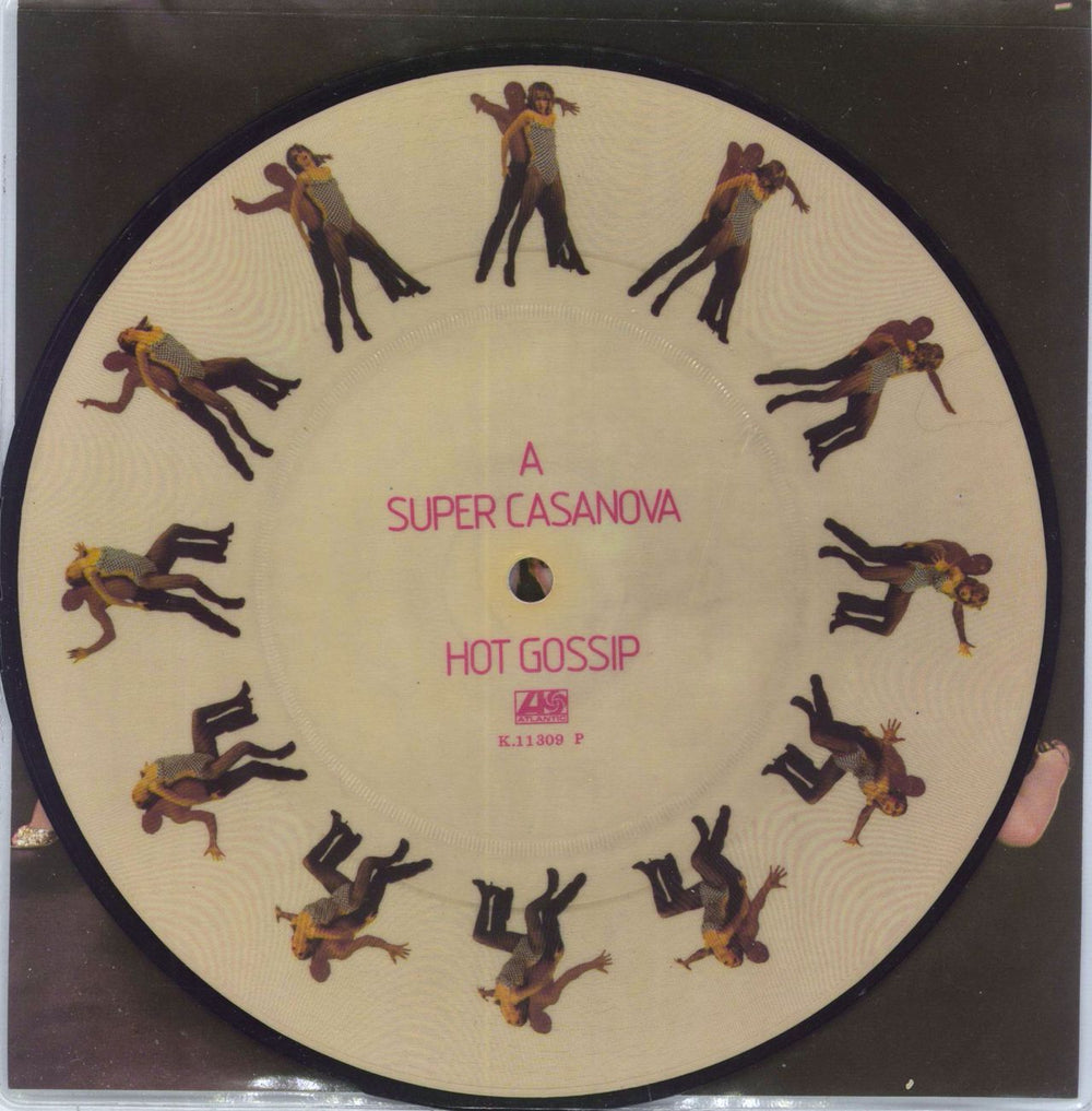 Hot Gossip Super Casanova + Insert UK 7" vinyl picture disc (7 inch picture disc single) K11309P