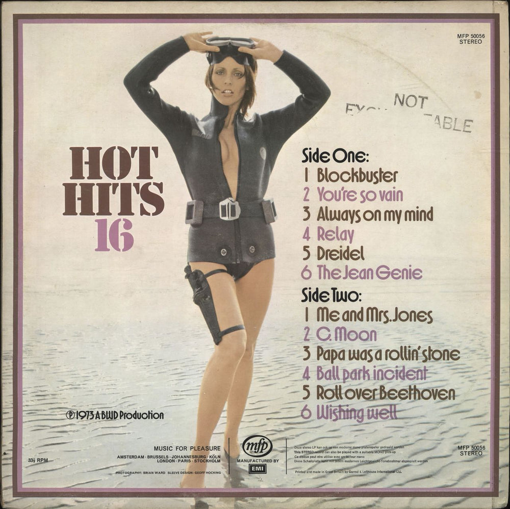 Hot Hits Hot Hits 16 UK vinyl LP album (LP record)