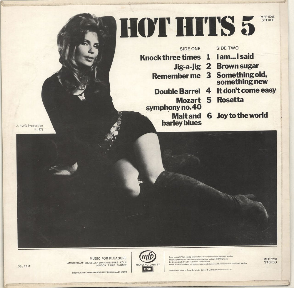 Hot Hits Hot Hits 5 UK vinyl LP album (LP record)