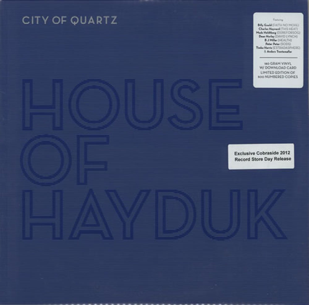 House Of Hayduk City Of Quartz US vinyl LP album (LP record) FDRLP021