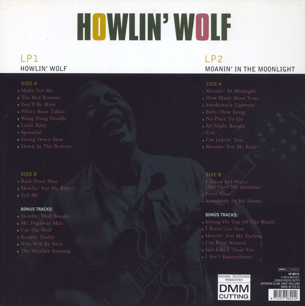 Howlin' Wolf Moanin' In The Moonlight UK 2-LP vinyl record set (Double LP Album) 8712177064212