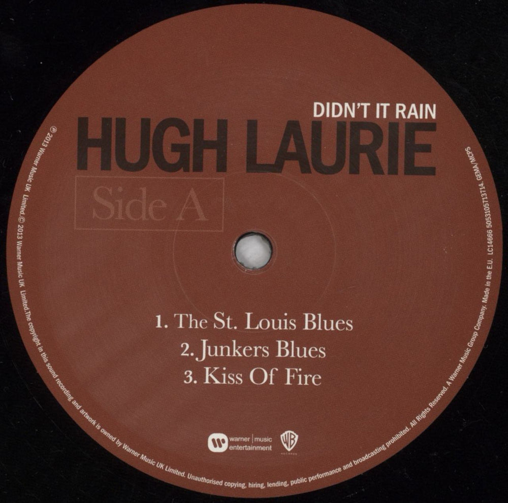 Hugh Laurie Didn't It Rain UK 2-LP vinyl record set (Double LP Album) HVO2LDI821559