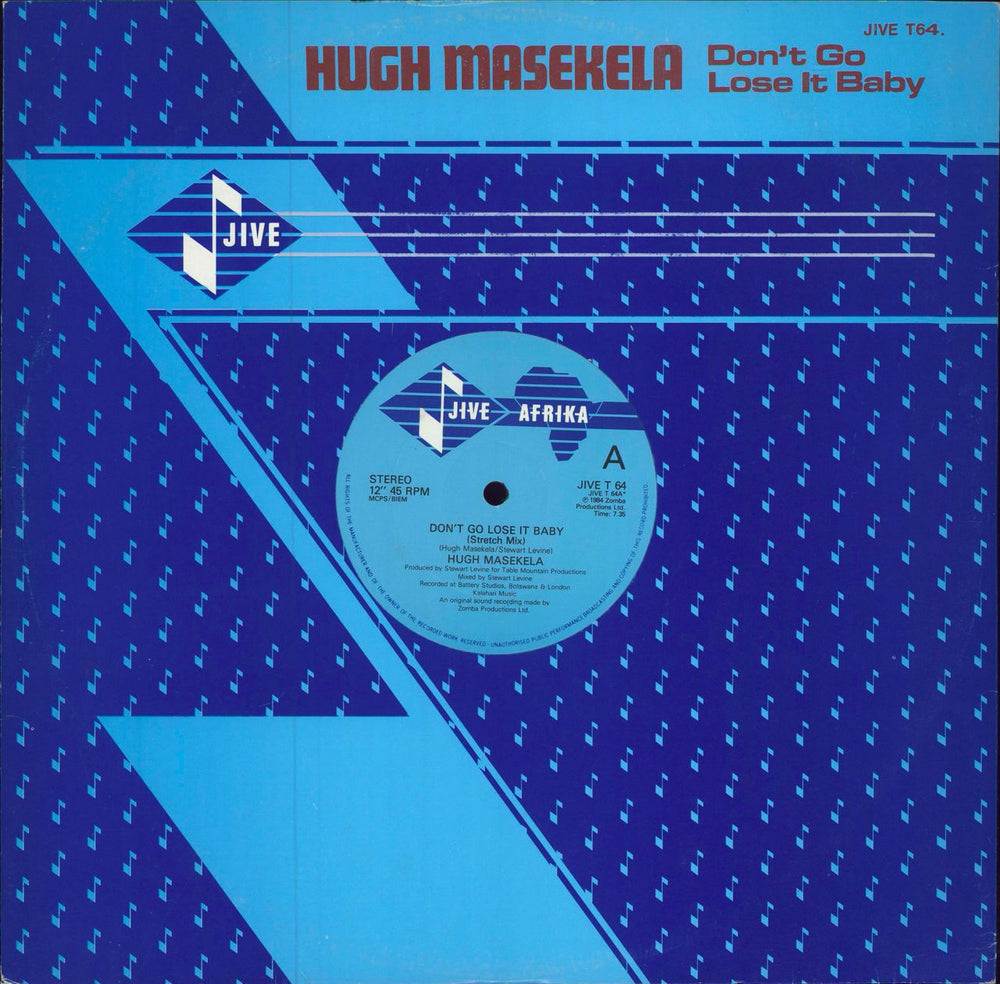 Hugh Masekela Don't Go Lose It Baby UK 12" vinyl single (12 inch record / Maxi-single) JIVET64