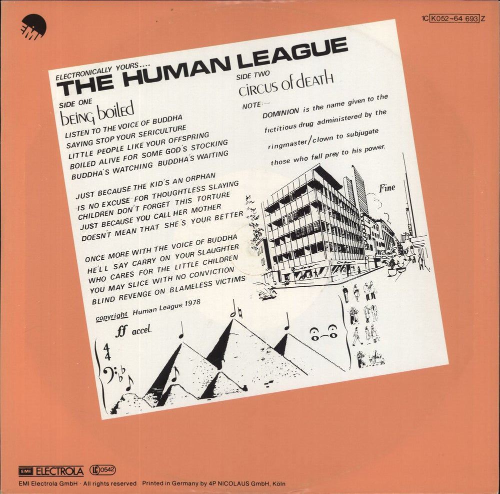 Human League Being Boiled German 12" vinyl single (12 inch record / Maxi-single)