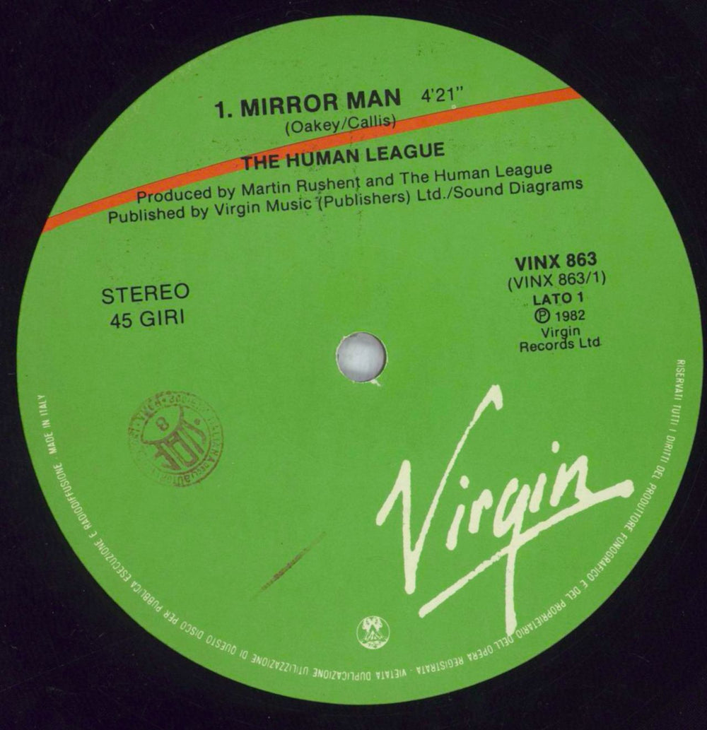 Human League Mirror Man Spanish 12" vinyl single (12 inch record / Maxi-single) HUM12MI819218