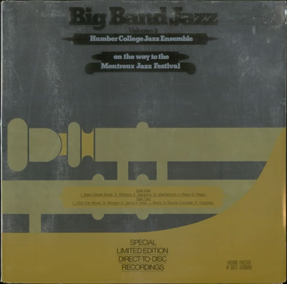 Humber College Jazz Ensemble Big Band Jazz Volume 2 - 180gram Canadian vinyl LP album (LP record) UMB-DD7