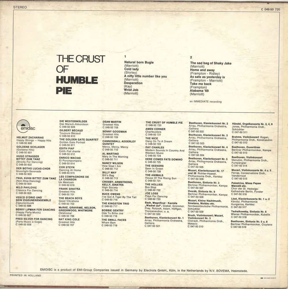 Humble Pie The Crust Of Humble Pie German vinyl LP album (LP record)