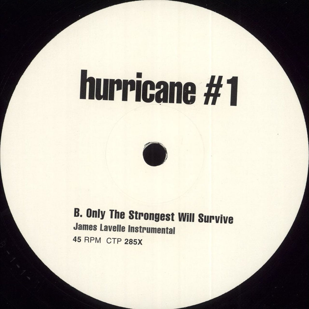 Hurricane #1 Only The Strongest Will Survive (James Lavelle Mixes) UK Promo 12" vinyl single (12 inch record / Maxi-single) RRI12ON364130