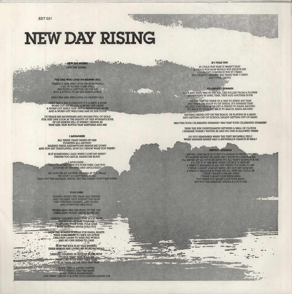 Husker Du New Day Rising - Shrink + Inner UK vinyl LP album (LP record)